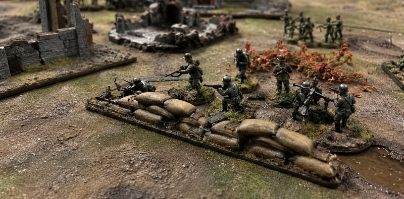 Schützengräben in einer Partie Bolt Action Dritte Edition